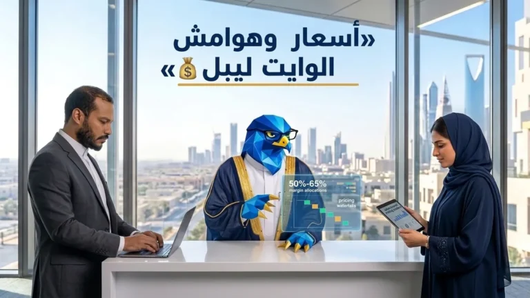 نماذج تسعير خدمات الوايت ليبل وحساب هوامش الربح للوكالات في الرياض وجدة