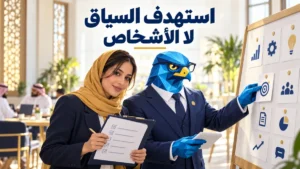 دعاء ورجل الصقر يرتبان بطاقات سياق الاستهداف في ورشة تخطيط لإعلانات إكس